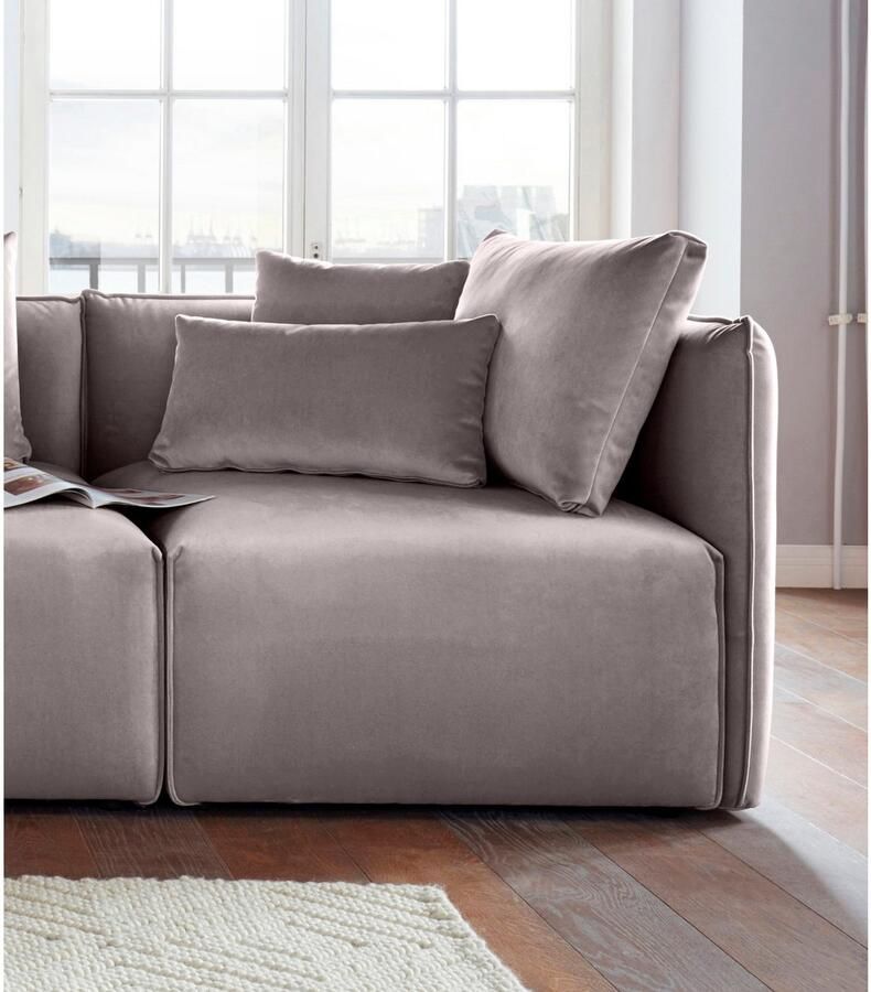 Andas Bank-hoekelement Nöre Modulair om samen te stellen in vele stofkwaliteiten en kleuren (1 stuk)