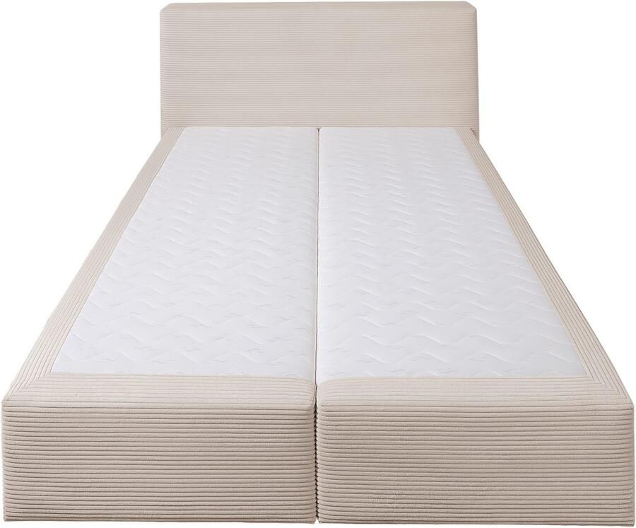 Andas Boxspring Åby In cord bekleding optioneel met en zonder matras verkrijgbaar