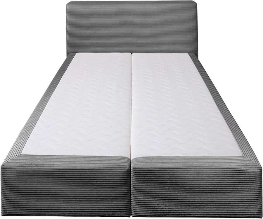 Andas Boxspring Åby In cord bekleding optioneel met en zonder matras verkrijgbaar