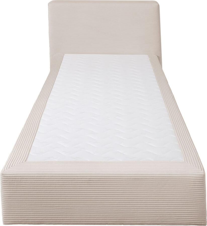 Andas Boxspring Åby In cord bekleding optioneel met en zonder matras verkrijgbaar