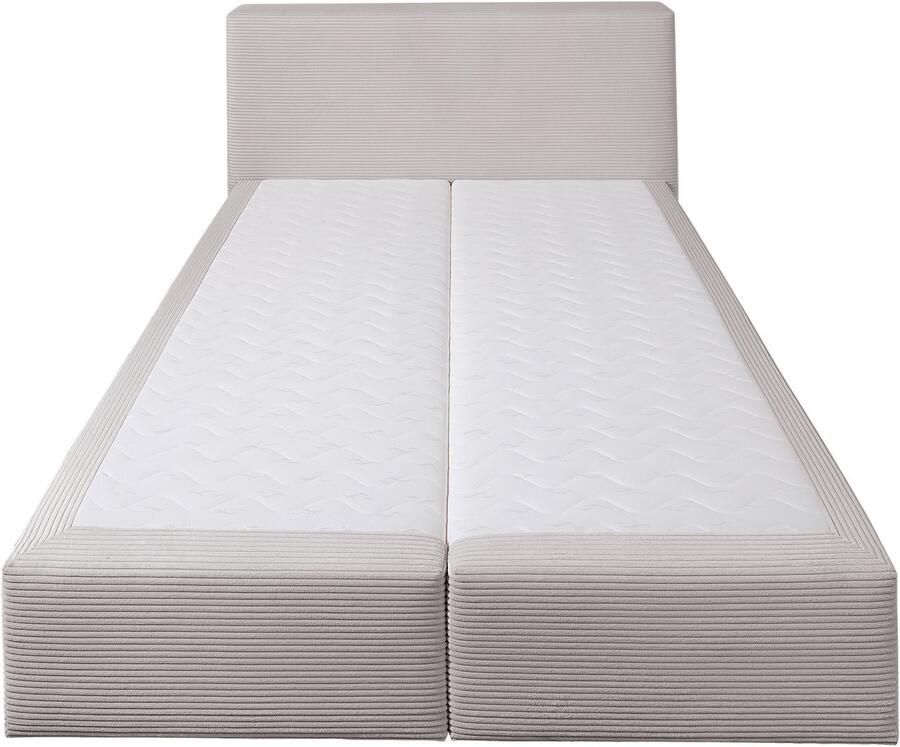 Andas Boxspring Åby In cord bekleding optioneel met en zonder matras verkrijgbaar