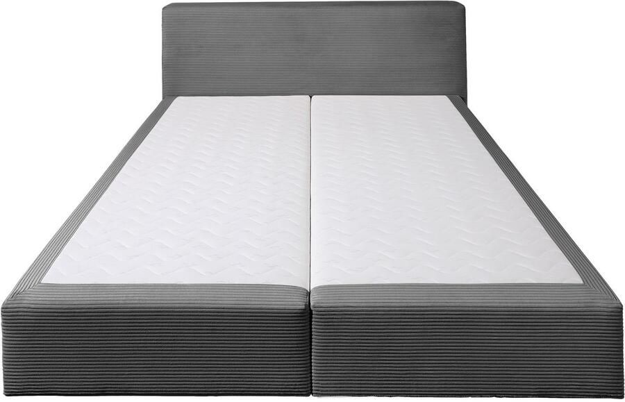 Andas Boxspring Åby In cord bekleding optioneel met en zonder matras verkrijgbaar