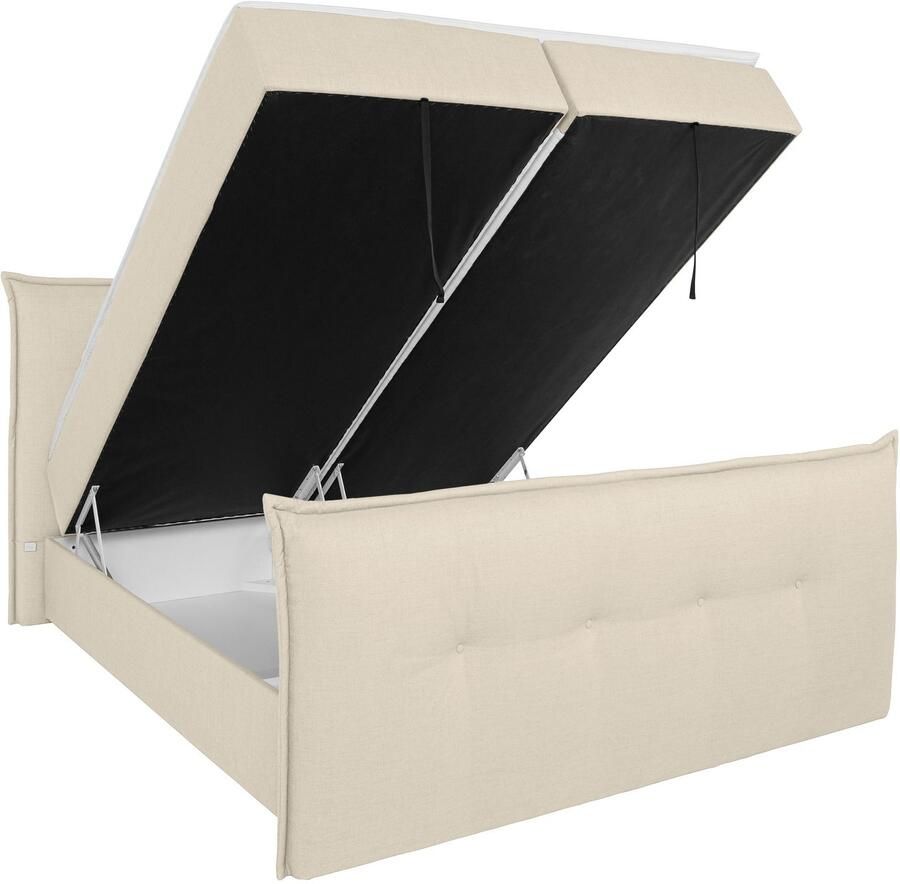 Andas Boxspring Lichtgewicht inclusief voetbord bedkist & topmatras in 4 breedten en 2 hardheden