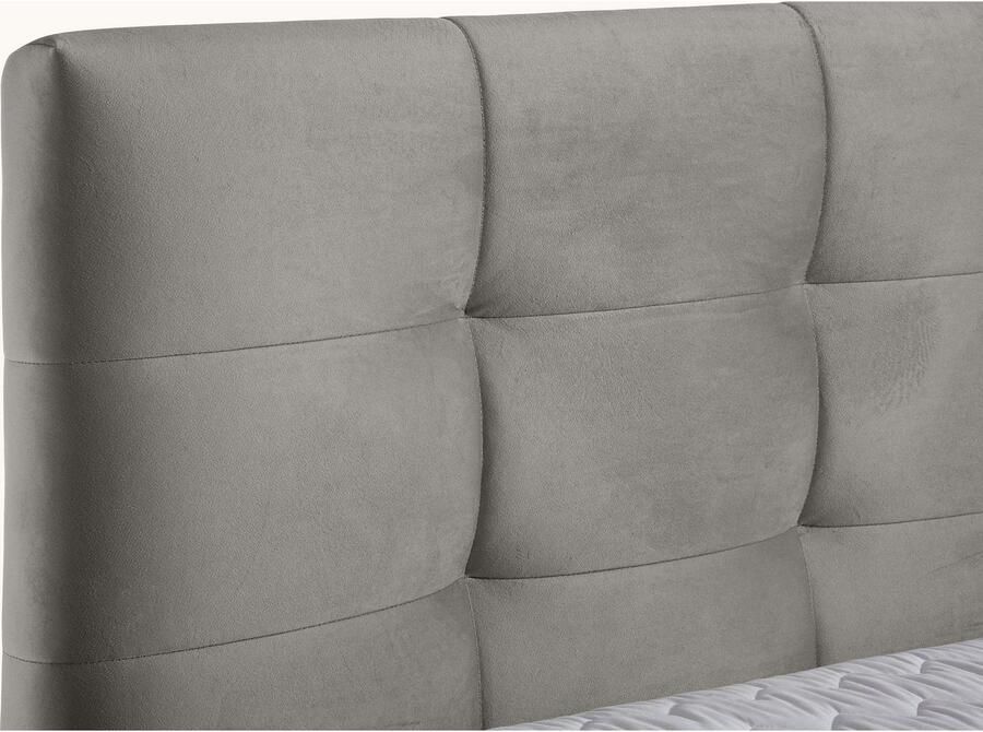 Andas Boxspring Salo XXL in fluwelige look of structuurstof 6 breedten in extra lang 220 cm 4 hardheden