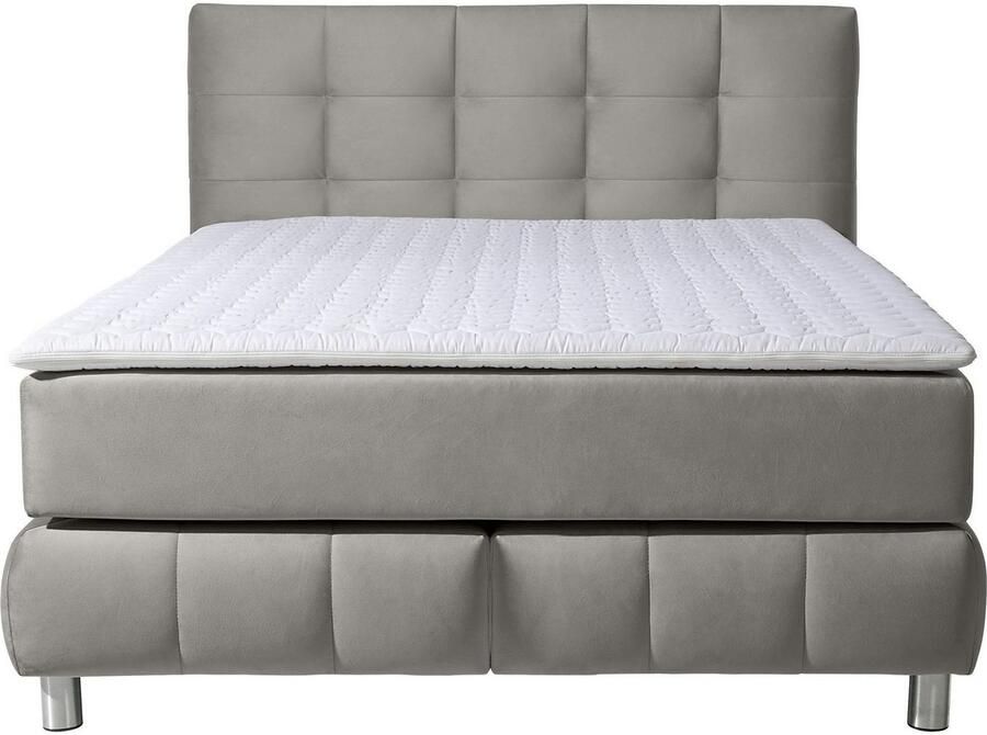 Andas Boxspring Salo XXL in fluwelige look of structuurstof 6 breedten in extra lang 220 cm 4 hardheden