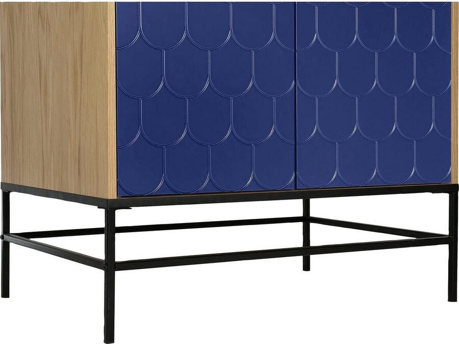 Andas Draaideurkast Frezingen in de fronten goudkleurige handgrepen breedte 80 cm FSC