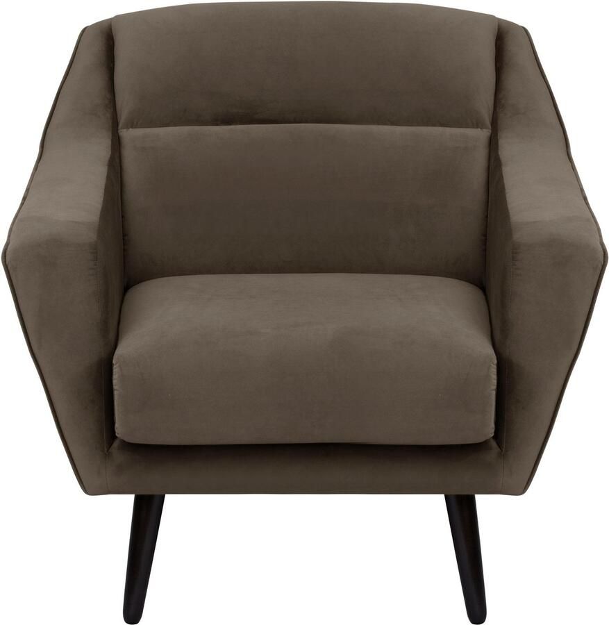 OTTO Fauteuil Bille met naad in het rugkussen en eikenhouten poten design by morten georgsen (set)