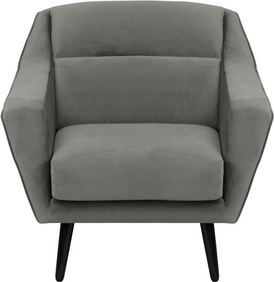 OTTO Fauteuil Bille met naad in het rugkussen en eikenhouten poten design by morten georgsen (set)