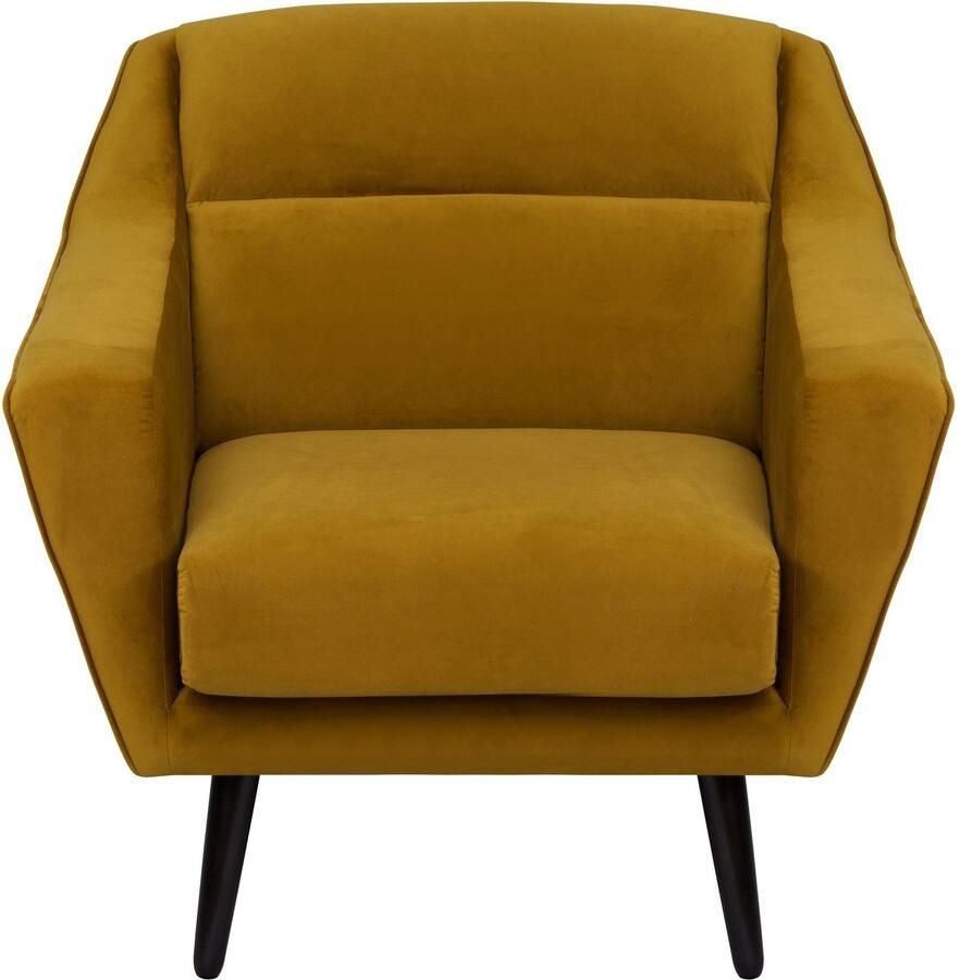 OTTO Fauteuil Bille met naad in het rugkussen en eikenhouten poten design by morten georgsen (set)