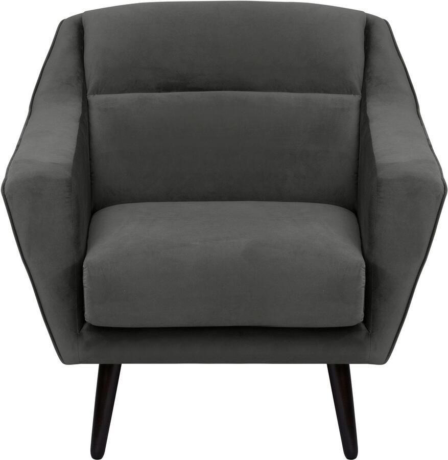 OTTO Fauteuil Bille met naad in het rugkussen en eikenhouten poten design by morten georgsen (set)
