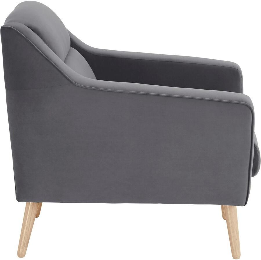 OTTO Fauteuil Bille met naad in het rugkussen en eikenhouten poten design by morten georgsen (set)