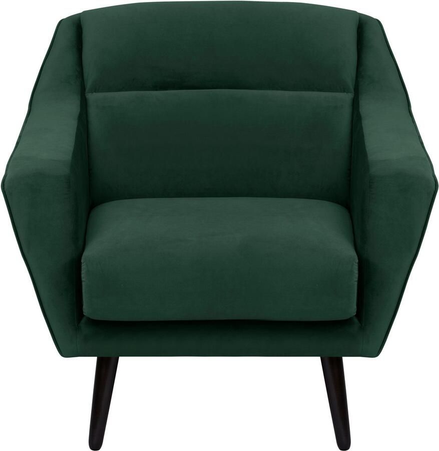 OTTO Fauteuil Bille met naad in het rugkussen en eikenhouten poten design by morten georgsen (set)