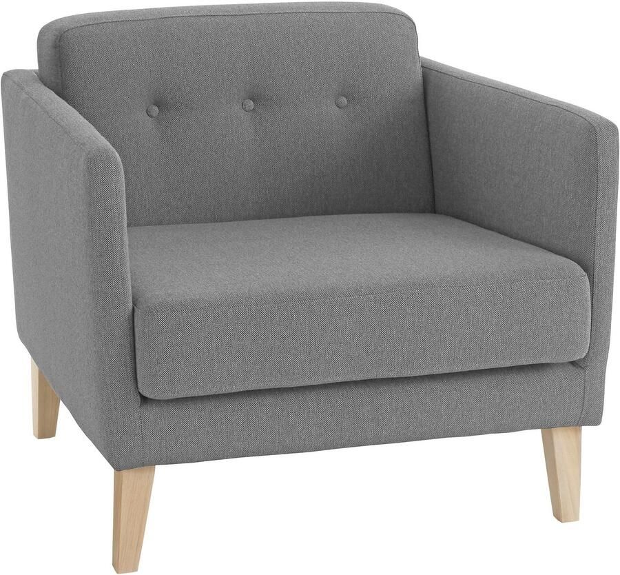 Andas Fauteuil Raadal in scandinavische look met capitonnage design by morten georgsen