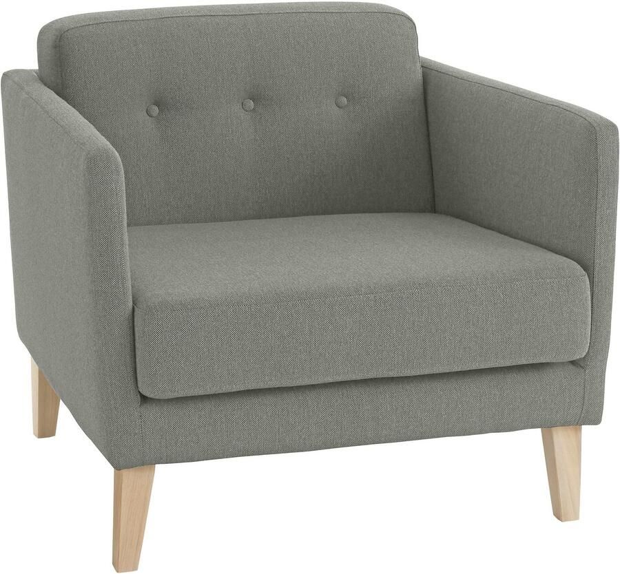 Andas Fauteuil Raadal in scandinavische look met capitonnage design by morten georgsen