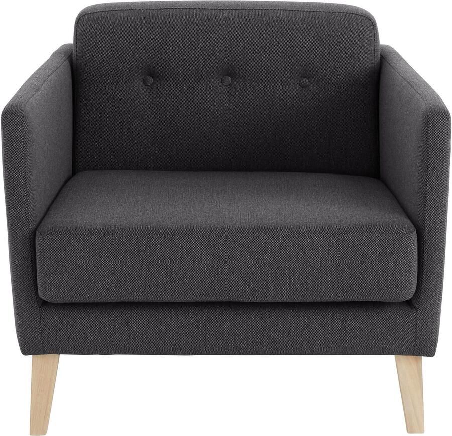 Andas Fauteuil Raadal in scandinavische look met capitonnage design by morten georgsen