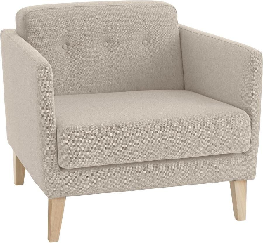 Andas Fauteuil Raadal in scandinavische look met capitonnage design by morten georgsen