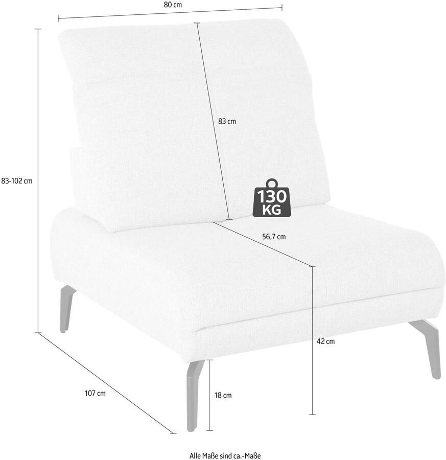 Andas Fauteuil Stenlille met zitdiepteverstelling en verstelbare hoofdsteun