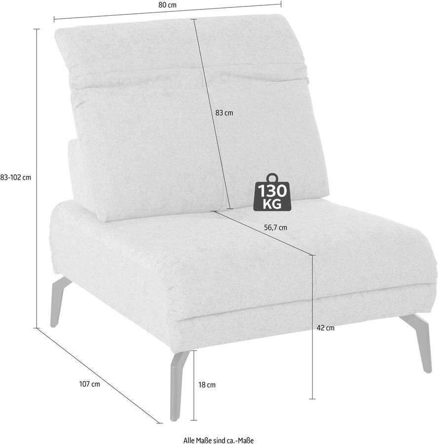 Andas Fauteuil Stenlille met zitdiepteverstelling en verstelbare hoofdsteun