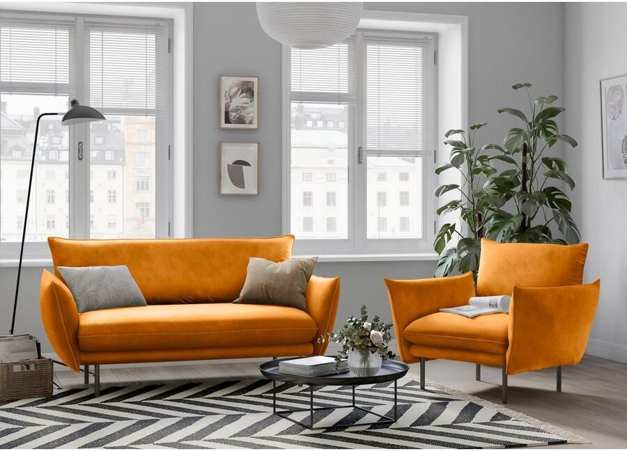 Andas 2-zitsbank Stine Bijzonder design door kussen-look en opstaande naad by Morten Georgsen