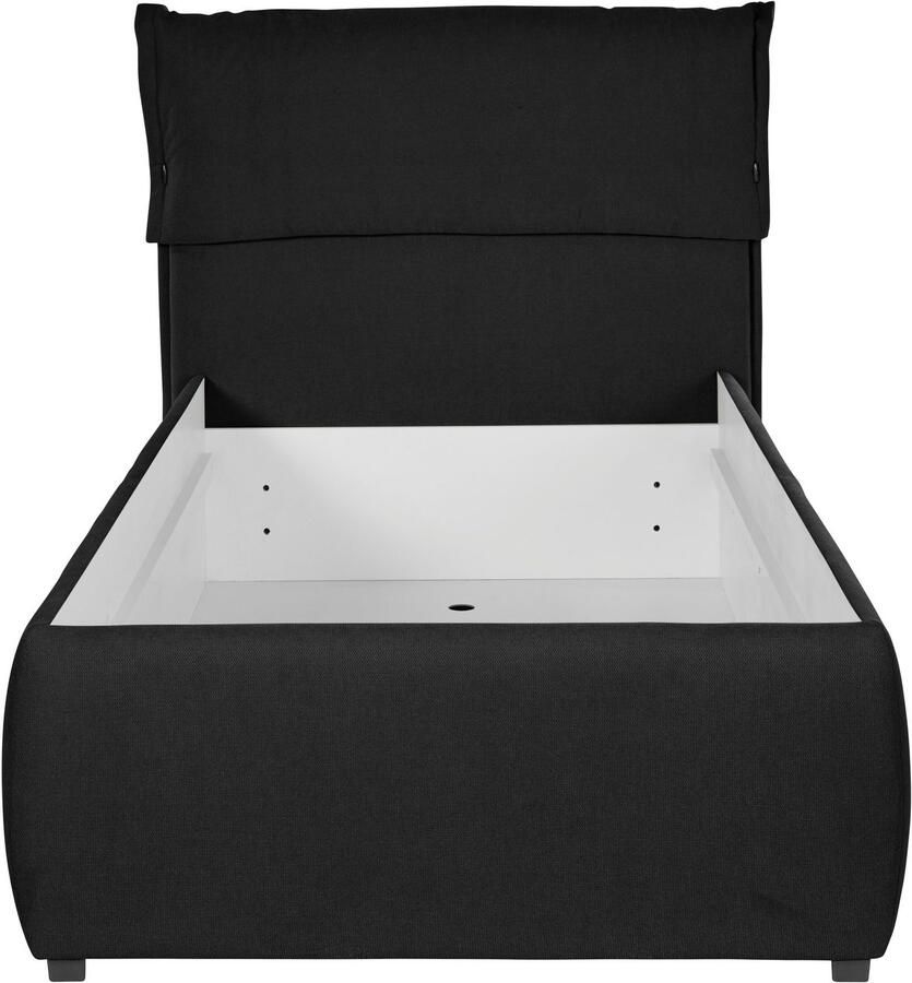 Andas Gestoffeerd bed Jenson als bedframe of met 3 matrassoorten en hardheden