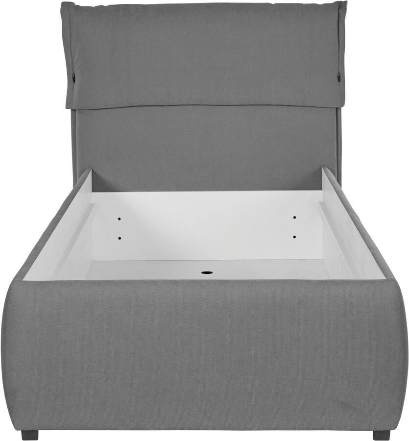 Andas Gestoffeerd bed Jenson als bedframe of met 3 matrassoorten en hardheden