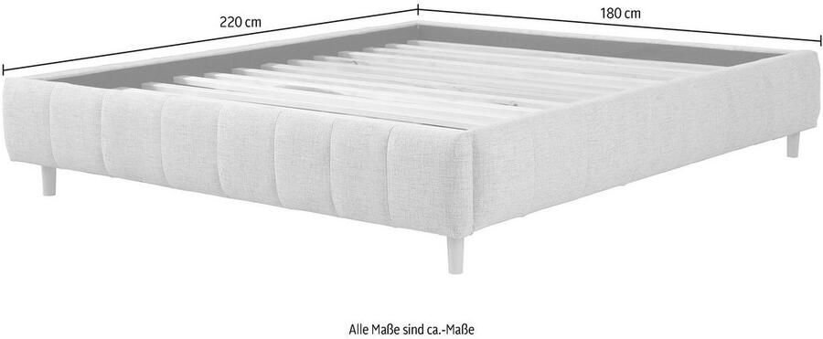Andas Gestoffeerd bed Tarje in 5 breedten ook in extra lang 220 cm incl. lattenrol