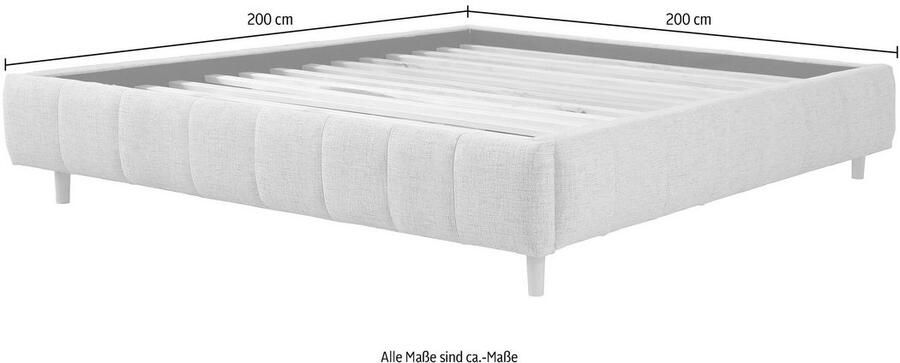 Andas Gestoffeerd bed Tarje in 5 breedten ook in extra lang 220 cm incl. lattenrol