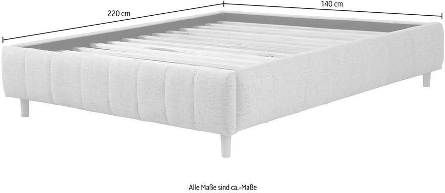 Andas Gestoffeerd bed Tarje in 5 breedten ook in extra lang 220 cm incl. lattenrol