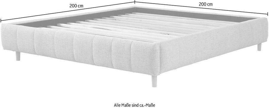 Andas Gestoffeerd bed Tarje in 5 breedten ook in extra lang 220 cm incl. lattenrol