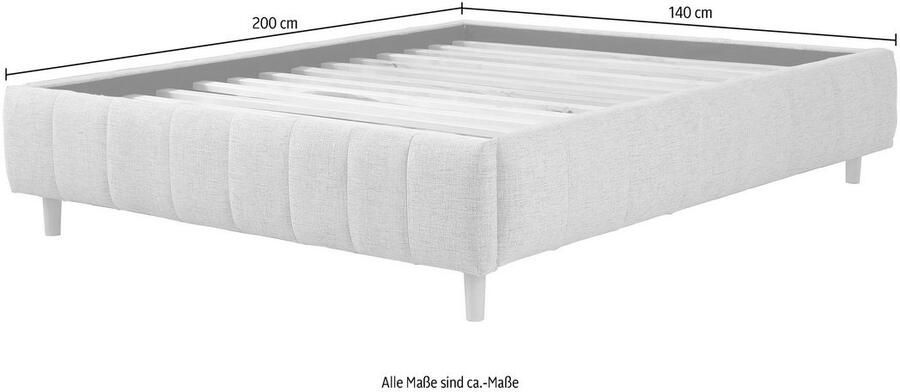 Andas Gestoffeerd bed Tarje in 5 breedten ook in extra lang 220 cm incl. lattenrol