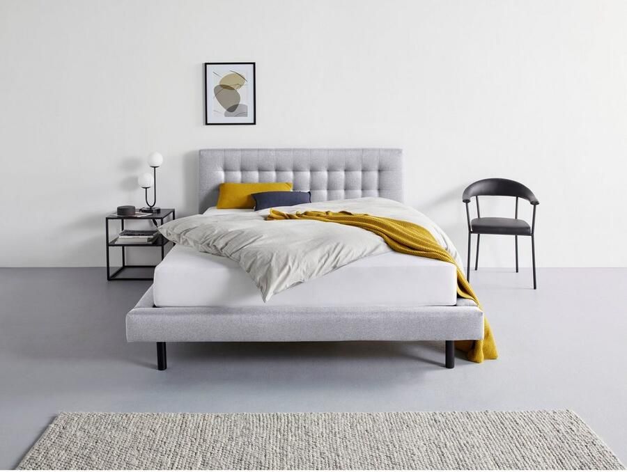 Andas Gestoffeerd bed Tobjörn Met breed futonframe