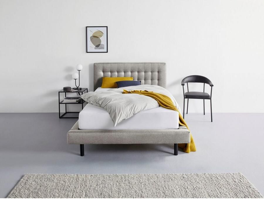 Andas Gestoffeerd bed Tobjörn Met breed futonframe