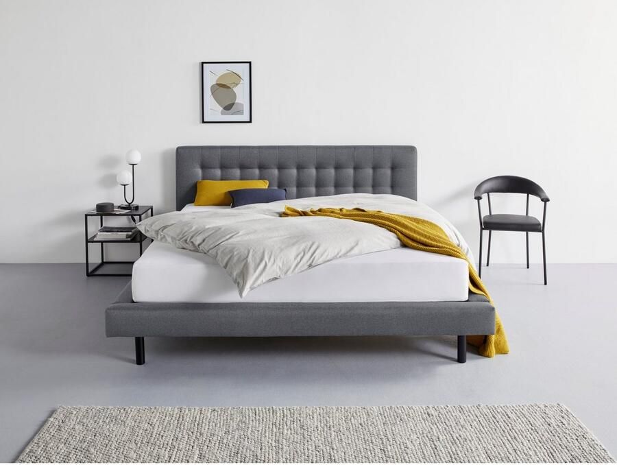 Andas Gestoffeerd bed Tobjörn Met breed futonframe