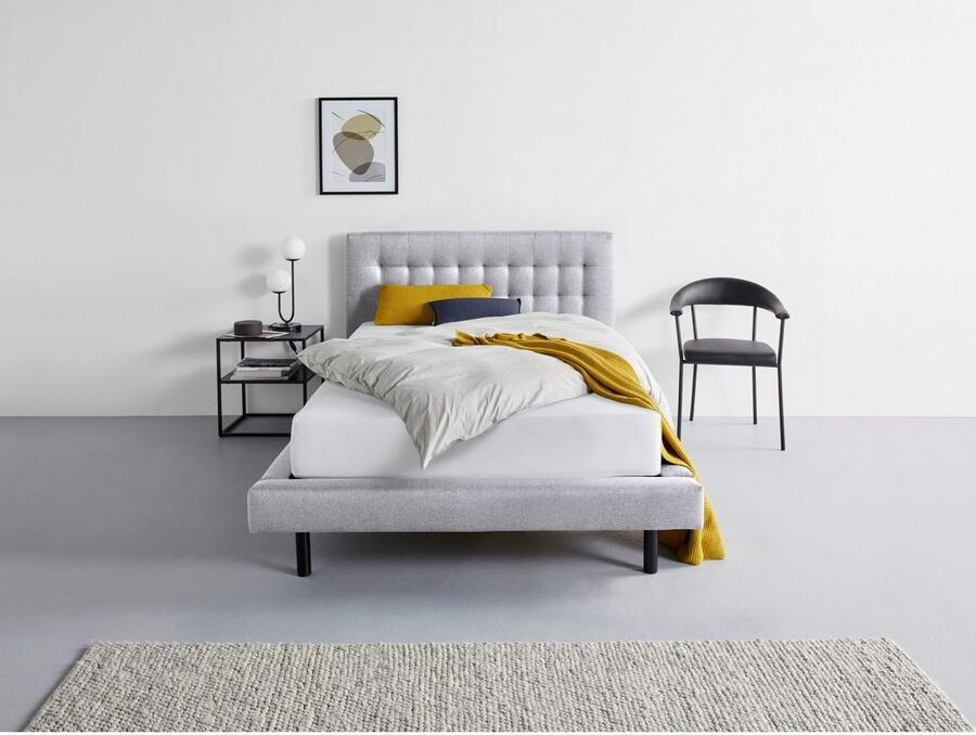 Andas Gestoffeerd bed Tobjörn Met breed futonframe