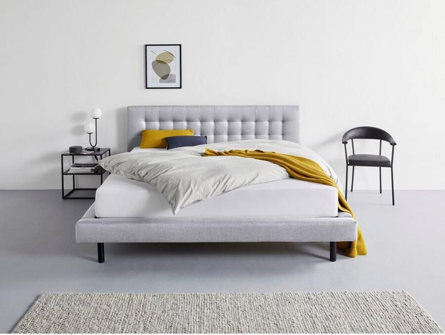 Andas Gestoffeerd bed Tobjörn Met breed futonframe