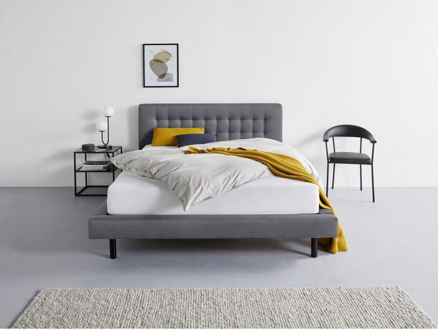 Andas Gestoffeerd bed Tobjörn Met breed futonframe