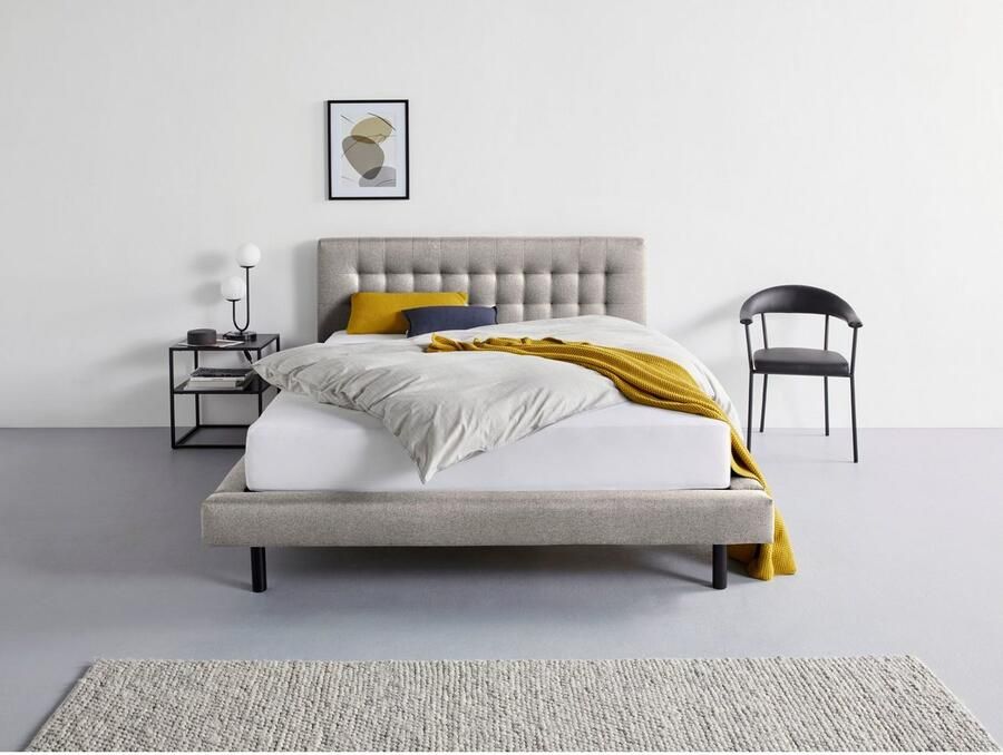 Andas Gestoffeerd bed Tobjörn Met breed futonframe