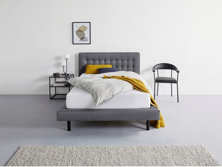 Andas Gestoffeerd bed Tobjörn Met breed futonframe