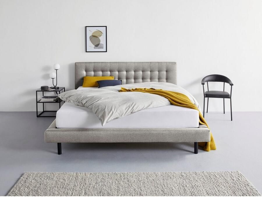 Andas Gestoffeerd bed Tobjörn Met breed futonframe