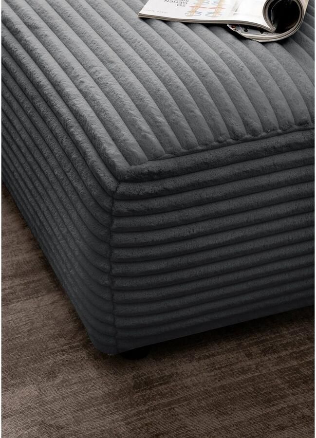 Andas Hoekbank BAKELS L-vorm in cord of bouclé stof moderne bank naar keuze chaise longue rechts links comfortabel zitcomfort