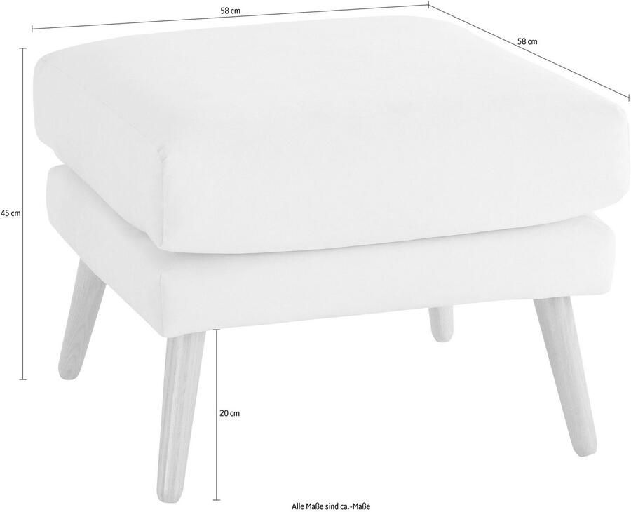 OTTO Hocker Bille met eiken poten design by morten georgsen