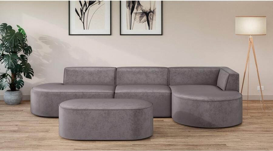 OTTO Hocker EIVIND zitpoef afmetingen: B D H: 142 70 48 cm ook in bouclé en fijncord met golfondersteuning