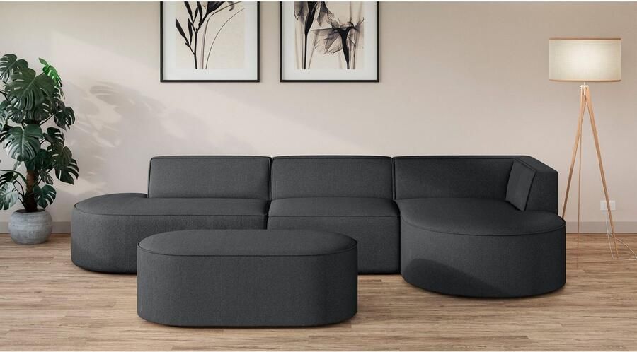 OTTO Hocker EIVIND zitpoef afmetingen: B D H: 142 70 48 cm ook in bouclé en fijncord met golfondersteuning