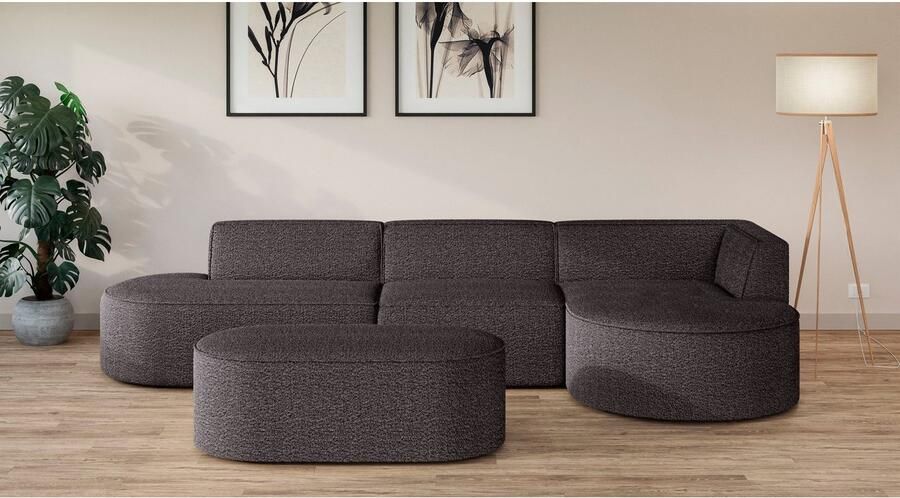 OTTO Hocker EIVIND zitpoef afmetingen: B D H: 142 70 48 cm ook in bouclé en fijncord met golfondersteuning