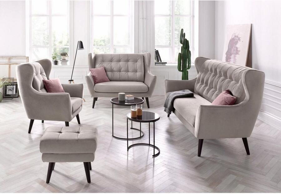 Andas Oorfauteuil Hemmink stoel loungestoel (set)