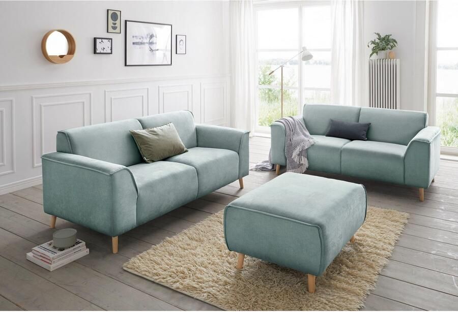 Andas Hocker Janek met opstaande naad in scandinavisch design