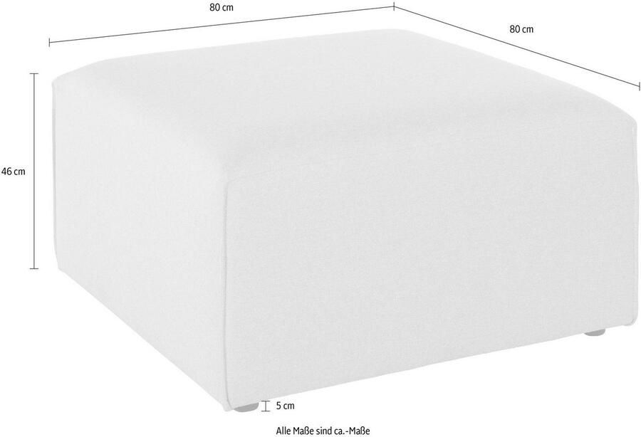 OTTO Hocker Nöre Modulair om samen te stellen in vele stofkwaliteiten en kleuren