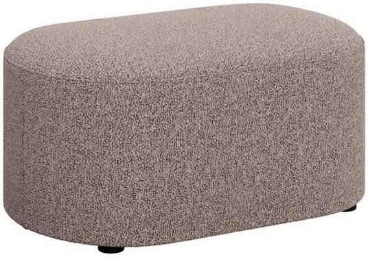 Andas Hocker Poef Tvinne met golvende vering passend bij de hoekbank ook in bouclé b d h: 90 50 44 cm
