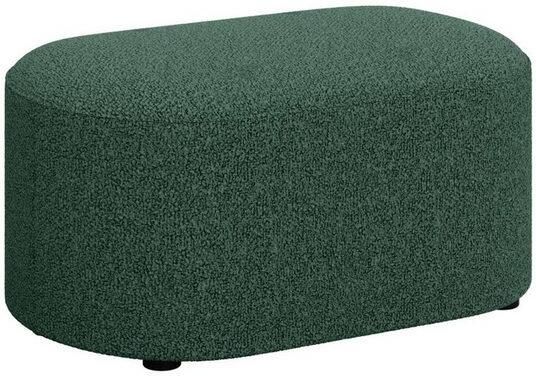 Andas Hocker Poef Tvinne met golvende vering passend bij de hoekbank ook in bouclé b d h: 90 50 44 cm