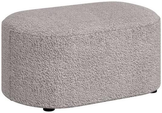 Andas Hocker Poef Tvinne met golvende vering passend bij de hoekbank ook in bouclé b d h: 90 50 44 cm
